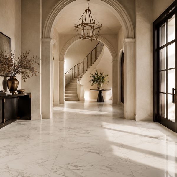 Large-format marble floor